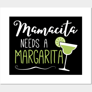 Womens Cute Margaritas Senoritas Mamacita Needs A Margarita Posters and Art